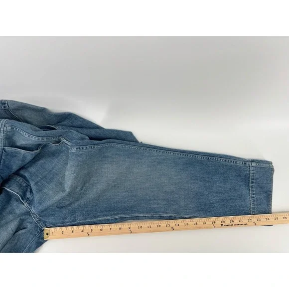 NWOT AMO Skip Denim Jumpsuit Sz S Color Indigo MSRP $398 Cottagecore Momcore - Picture 14 of 16